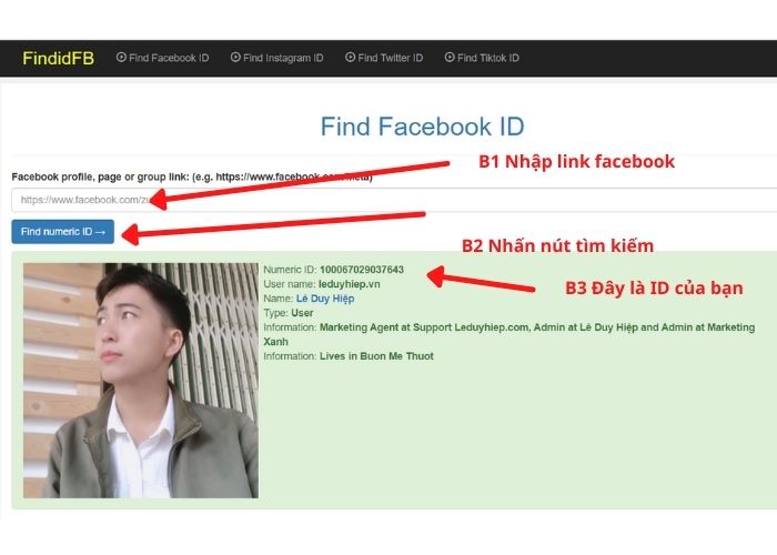 Cách lấy id facebook để tăng follow